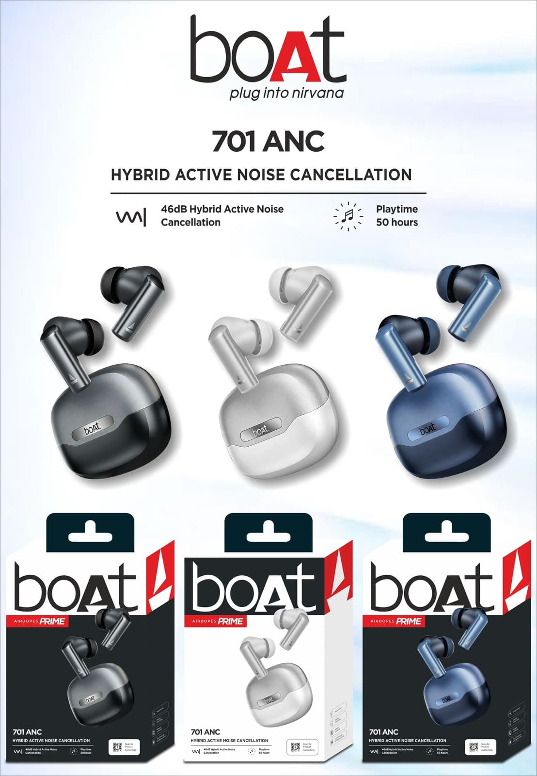 Boat Airdopes Prime 701 ANC True Wireless (TWS) Earbuds