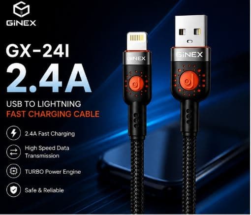GINEX GX-24T 65W USB Type-C Super Fast Charging Cable image 5