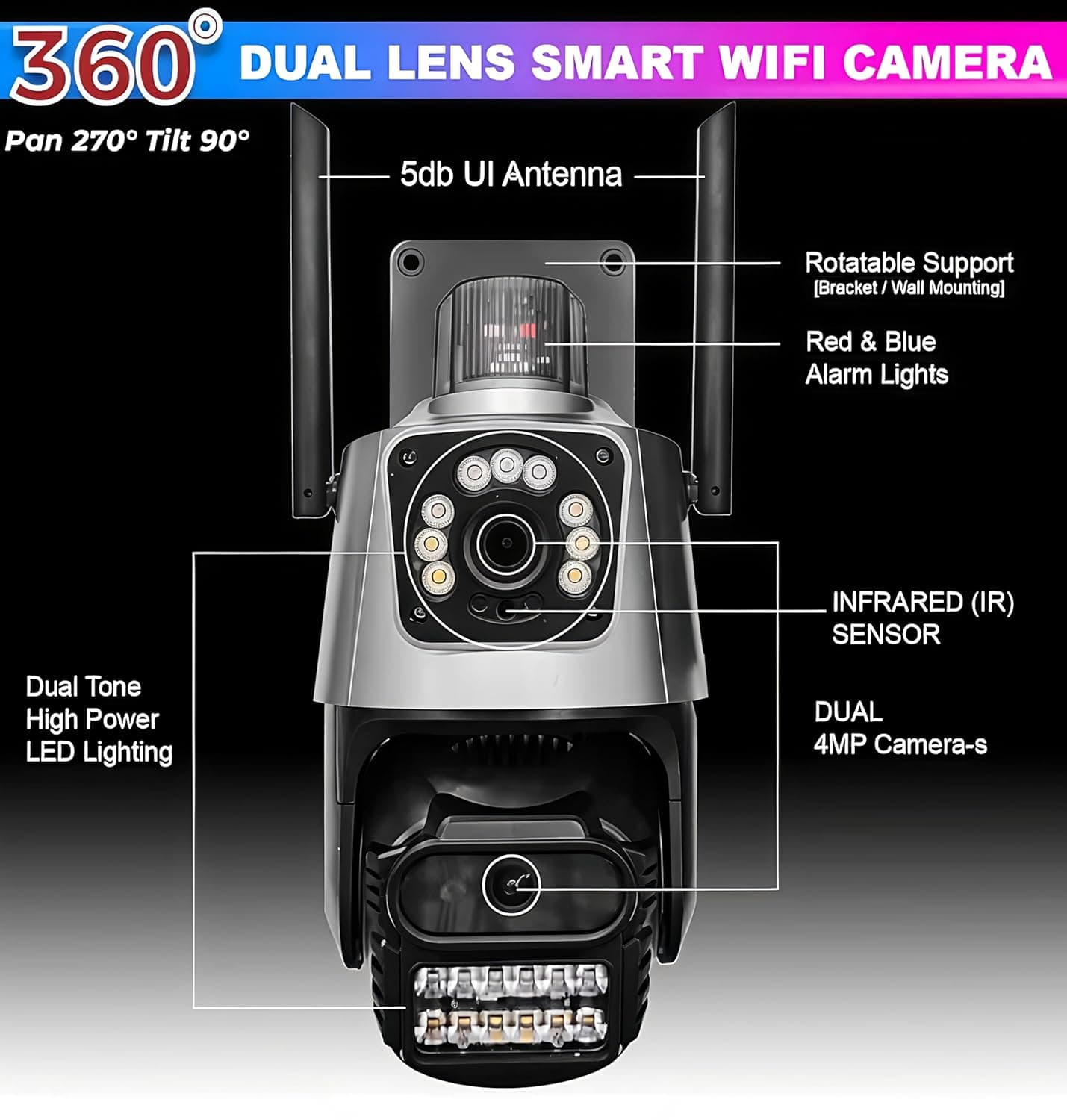 KT9801 WiFi Dual Camera image 3
