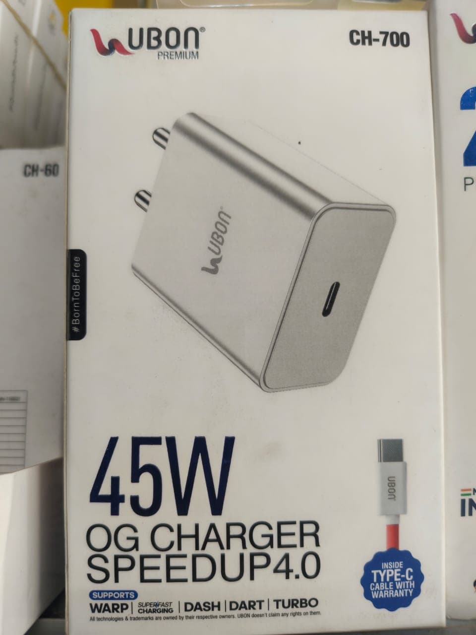 UBON CH-700 45W OG Fast Charger With Type-C Cable