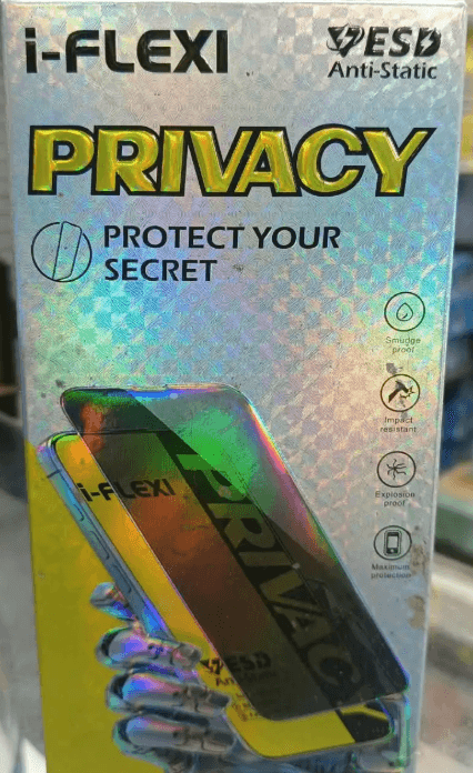 I-FLEXI Privacy Anti-Static Tempered Glass Screen Protector