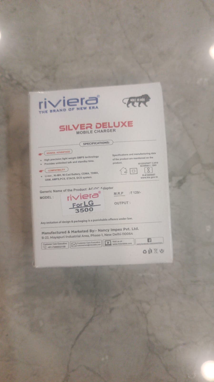 Riviera Silver Deluxe Mobile Charger image 2