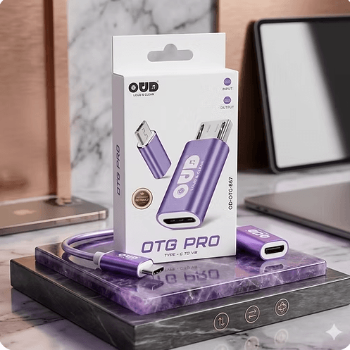 OUD Loud & Clear OTG Pro Type-C To V8 Adapter
