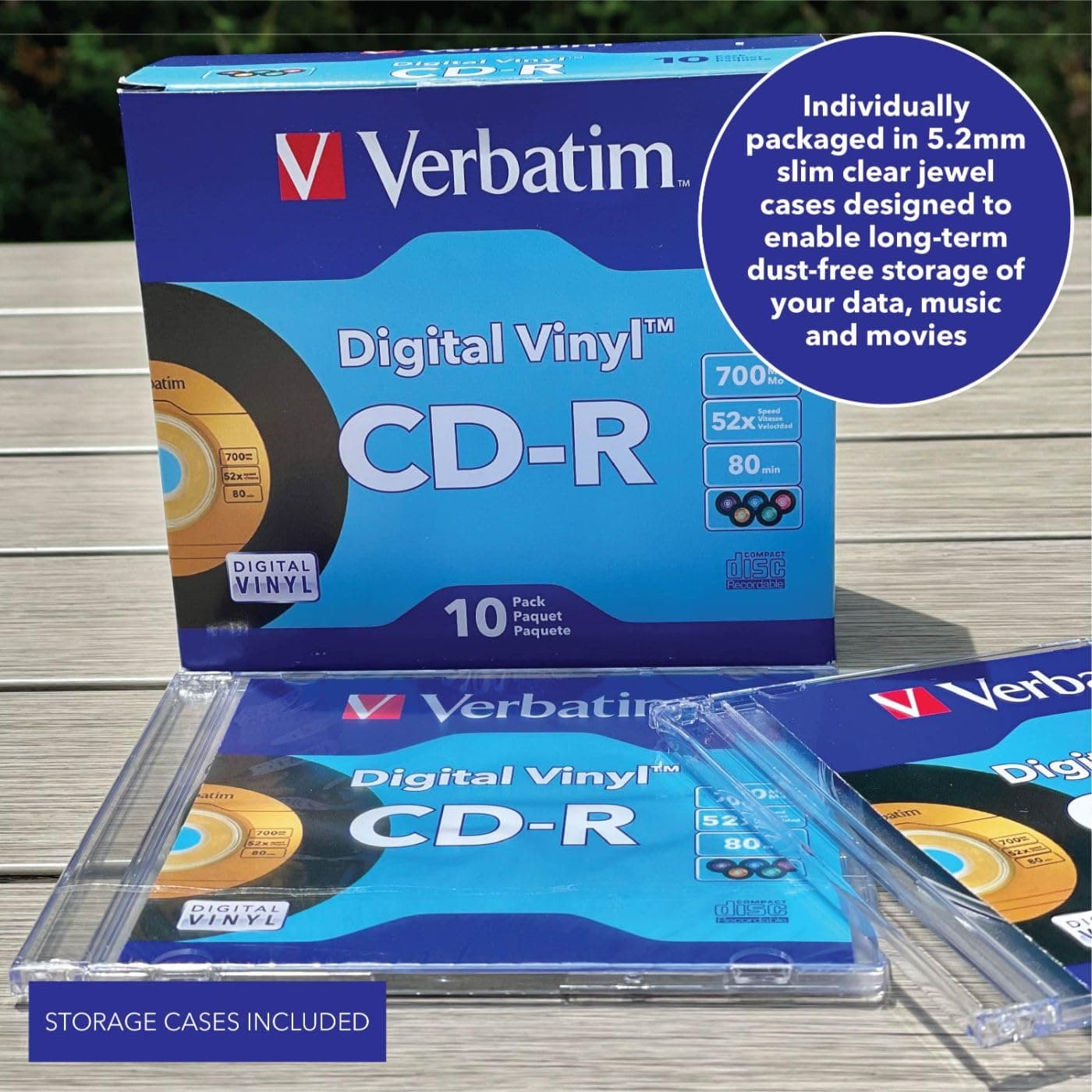 Verbatim CD R Blank Discs 700MB 80min 52X Recordable Disc image 4