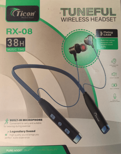 Ticon TuneFul RX-08 Wireless Neckband Headset