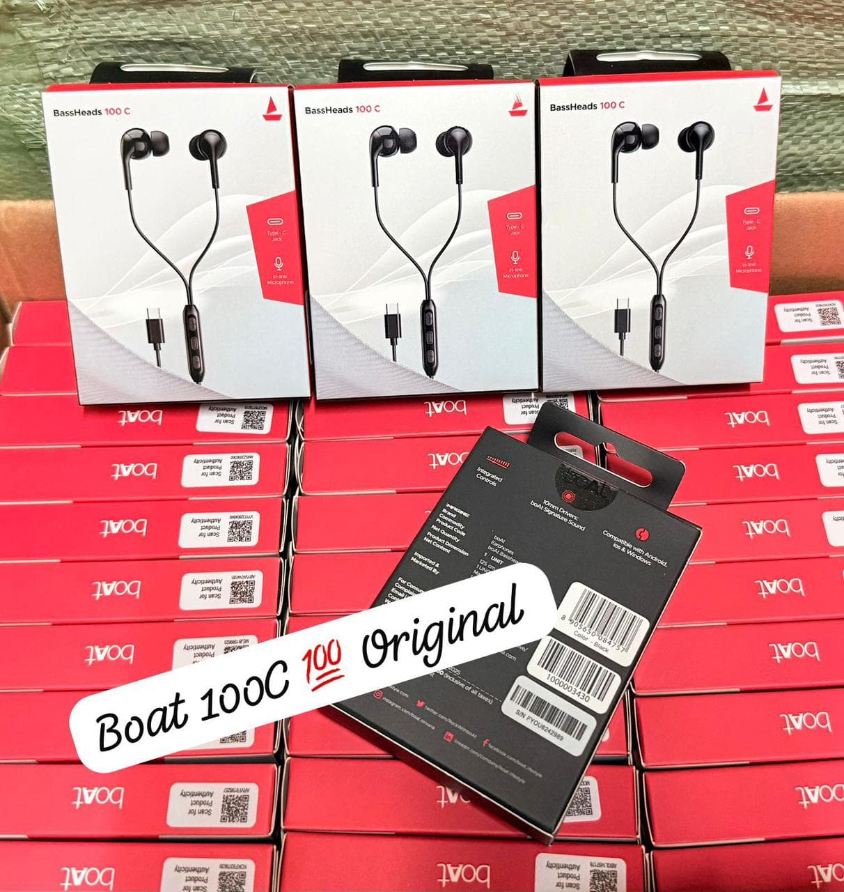 BoAt BassHeads 100 C Wired Earphones (Type-C) image 1