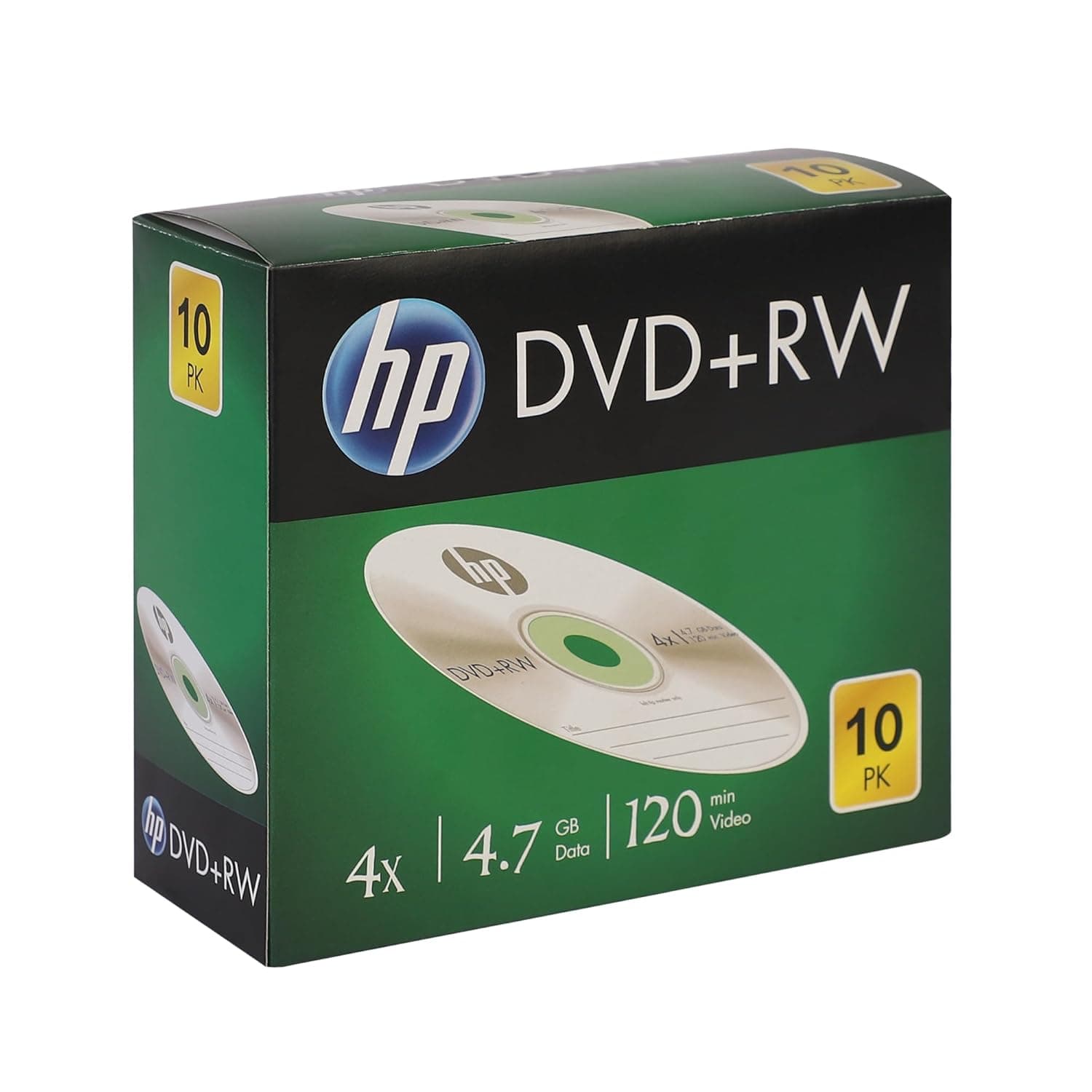 HP DVD RW 4.7GB 4x 10Pack Slim Case image 2