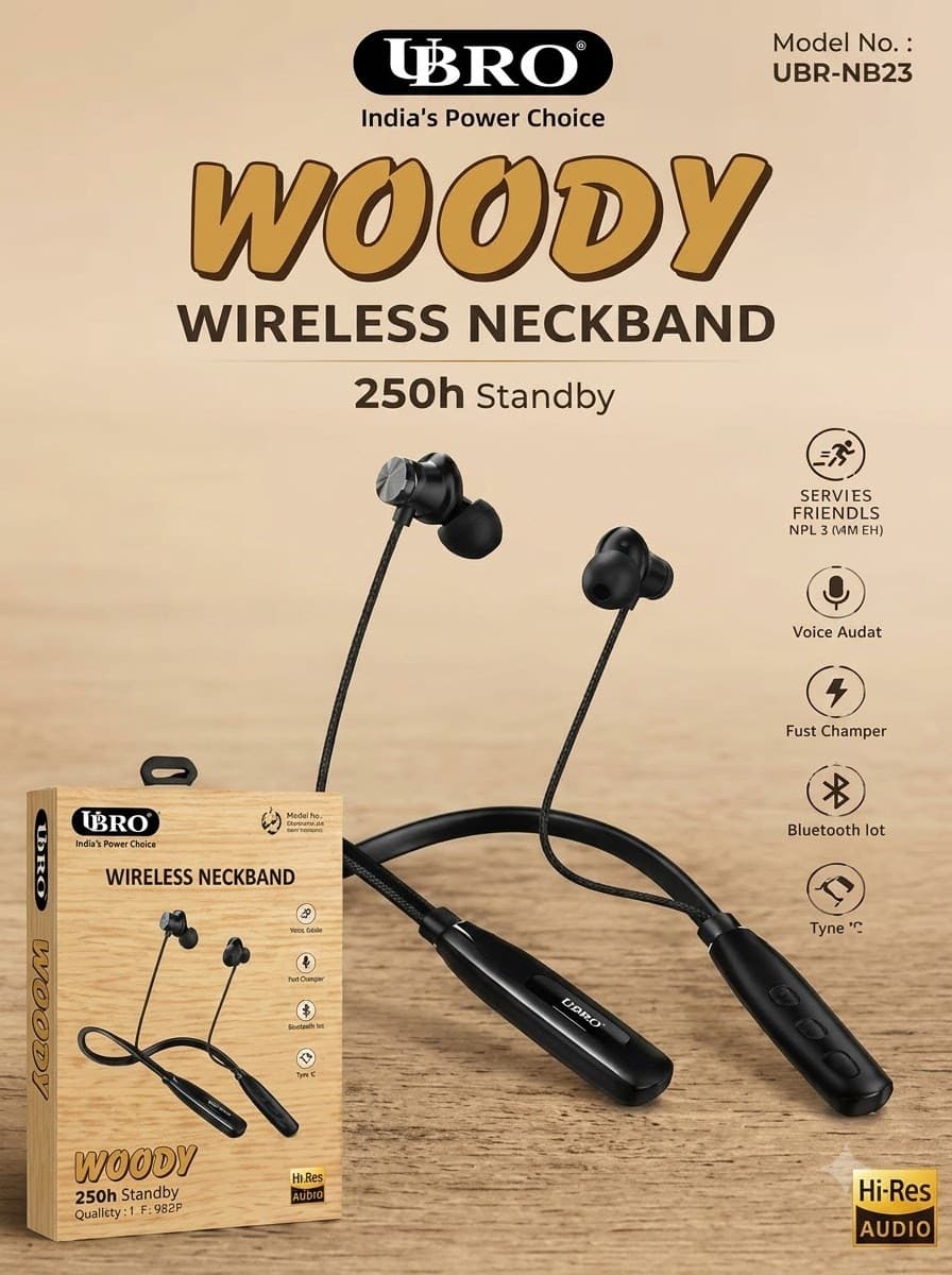 UBRO WOODY Wireless Neckband