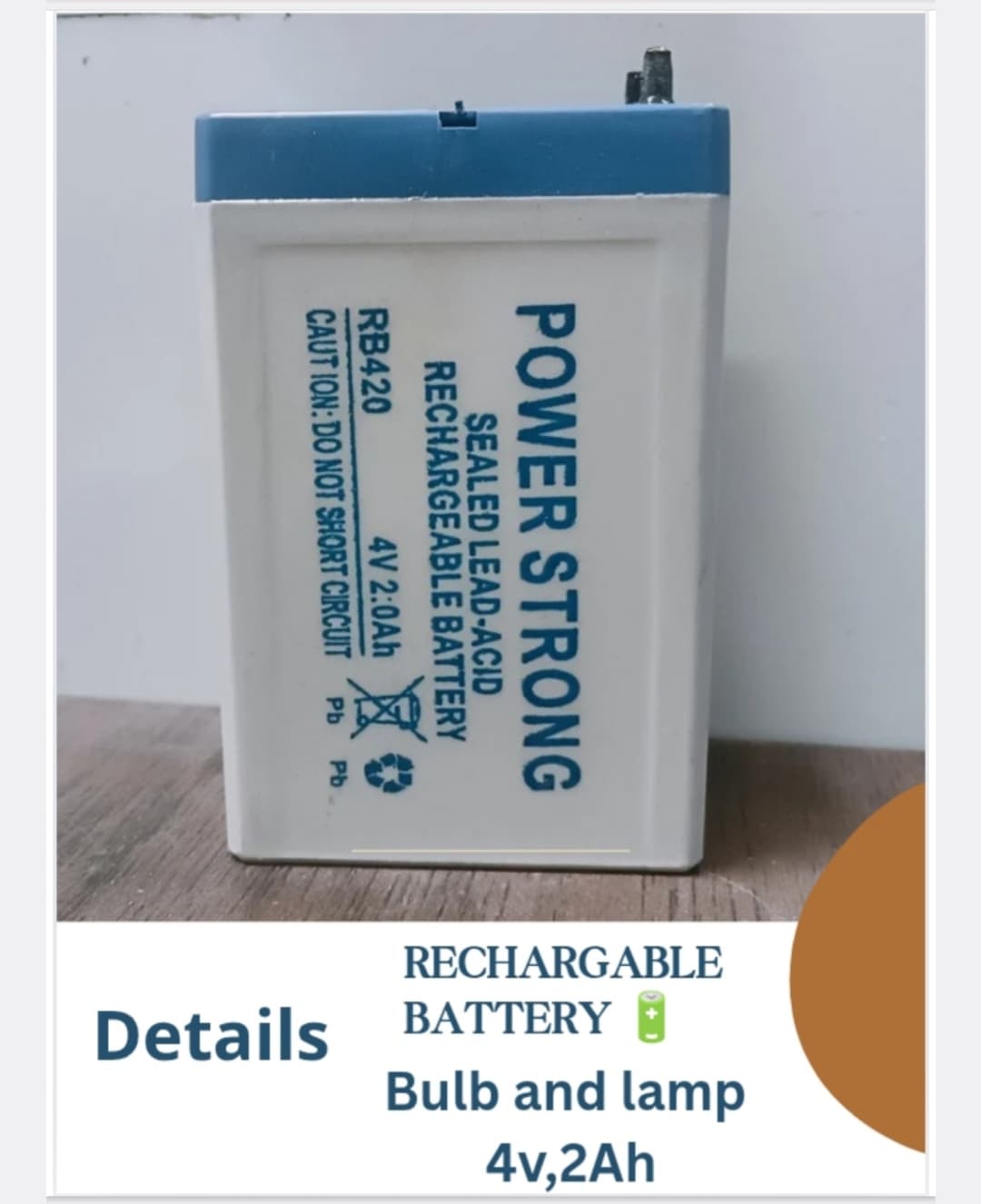 Power Strong 4V 2.0Ah SLA Rechargeable Battery