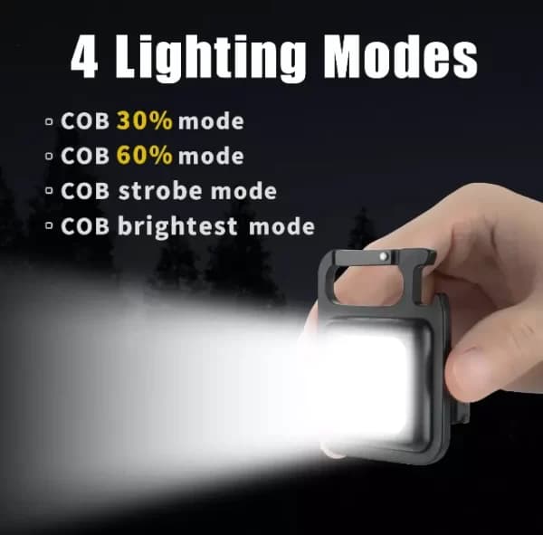 COB LED Mini Keychain Work Light image 2