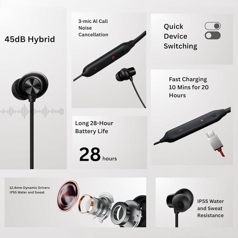 OnePlus Bullets Wireless Z2 ANC Neckband image 4