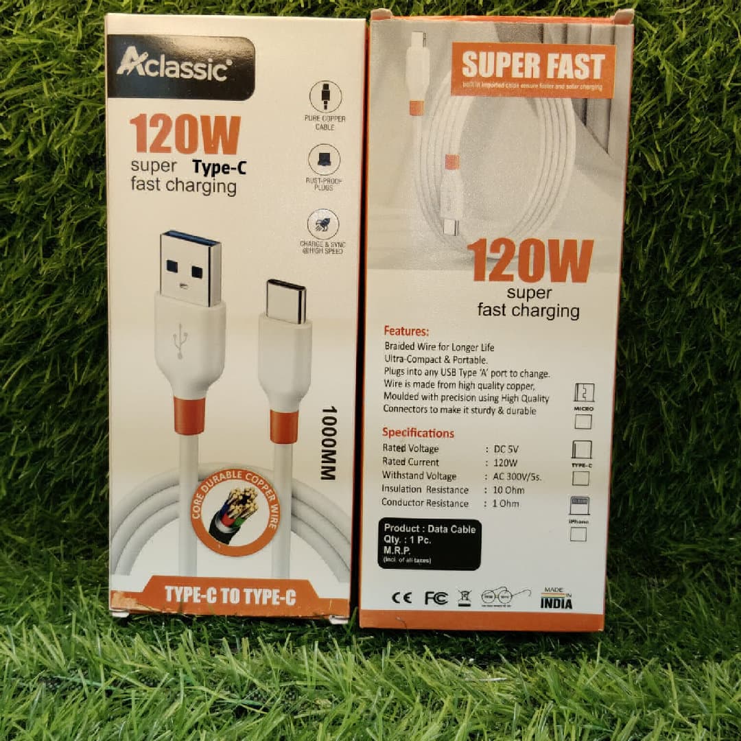 Silicon Cable 120w Type-c 1000 Mm
