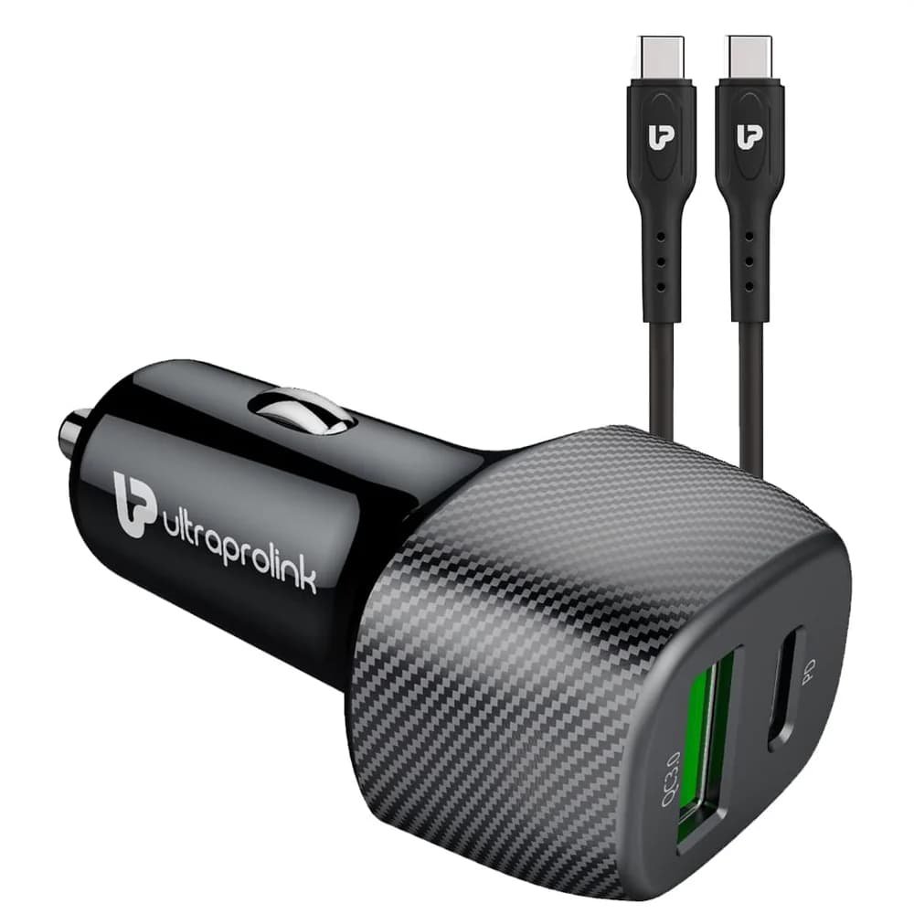 38W PD + QC 3.0 Car Charger with Type C-C Cable image 1