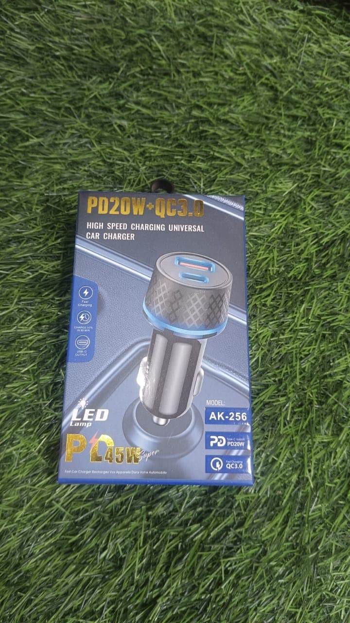 Vibox AK-256 PD 45W Fast Charging Universal Car Charger