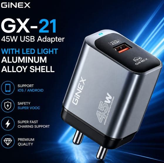 GiNEX GX-21 45W USB to Type-C Charger image 1