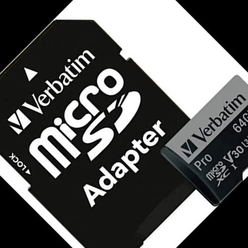 Verbatim 47042 64GB Pro 600X Micro SDXC 90MB/s Memory Card Adapter image 2