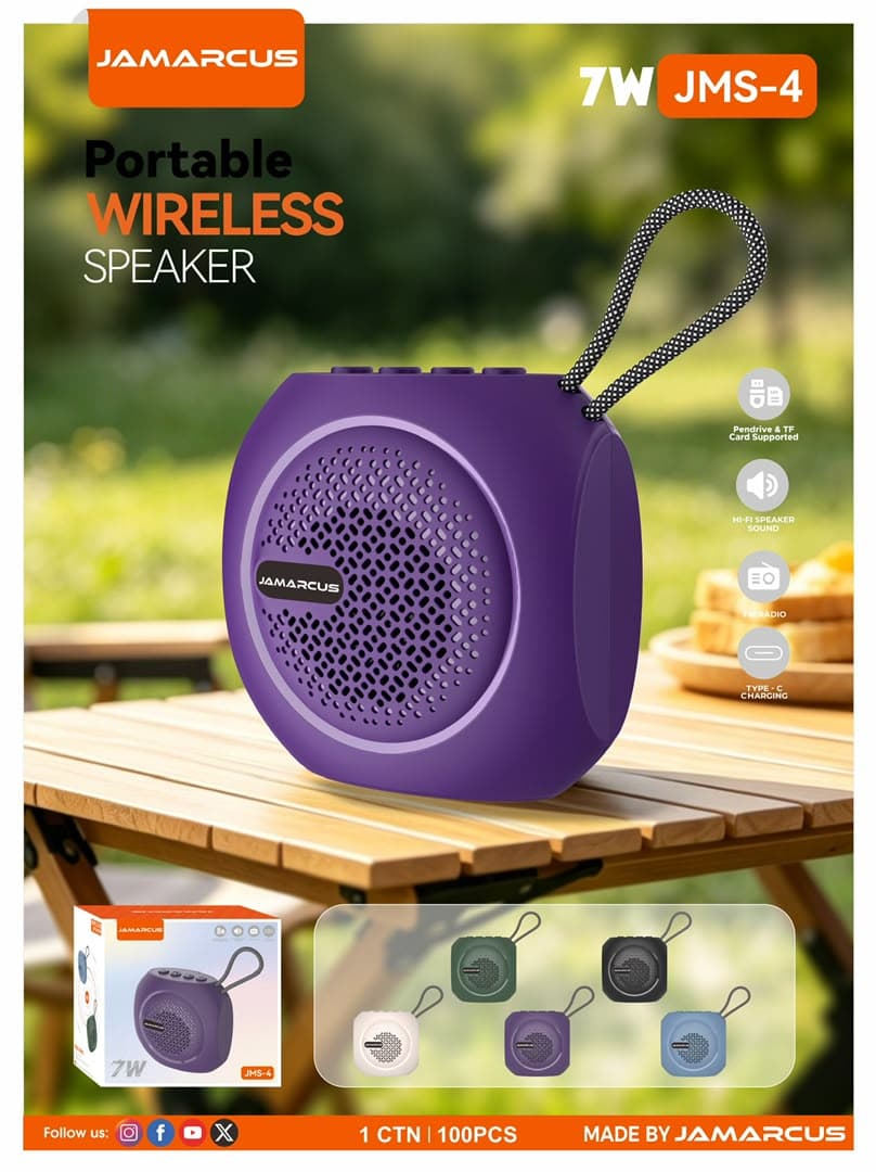 JAMARCUS JMS-4 7W Portable Wireless Speaker