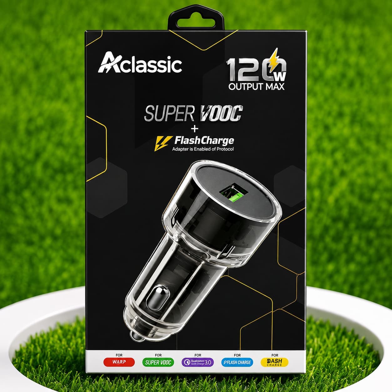 Aclassic 120W Super VOOC Fast Car Charger image 1