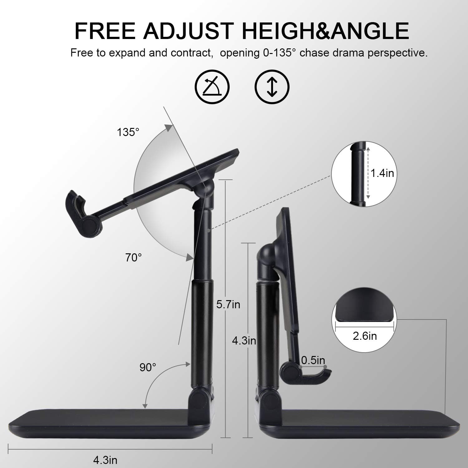 Smart Foldable Mobile Stand for Smartphones & Tablets image 3