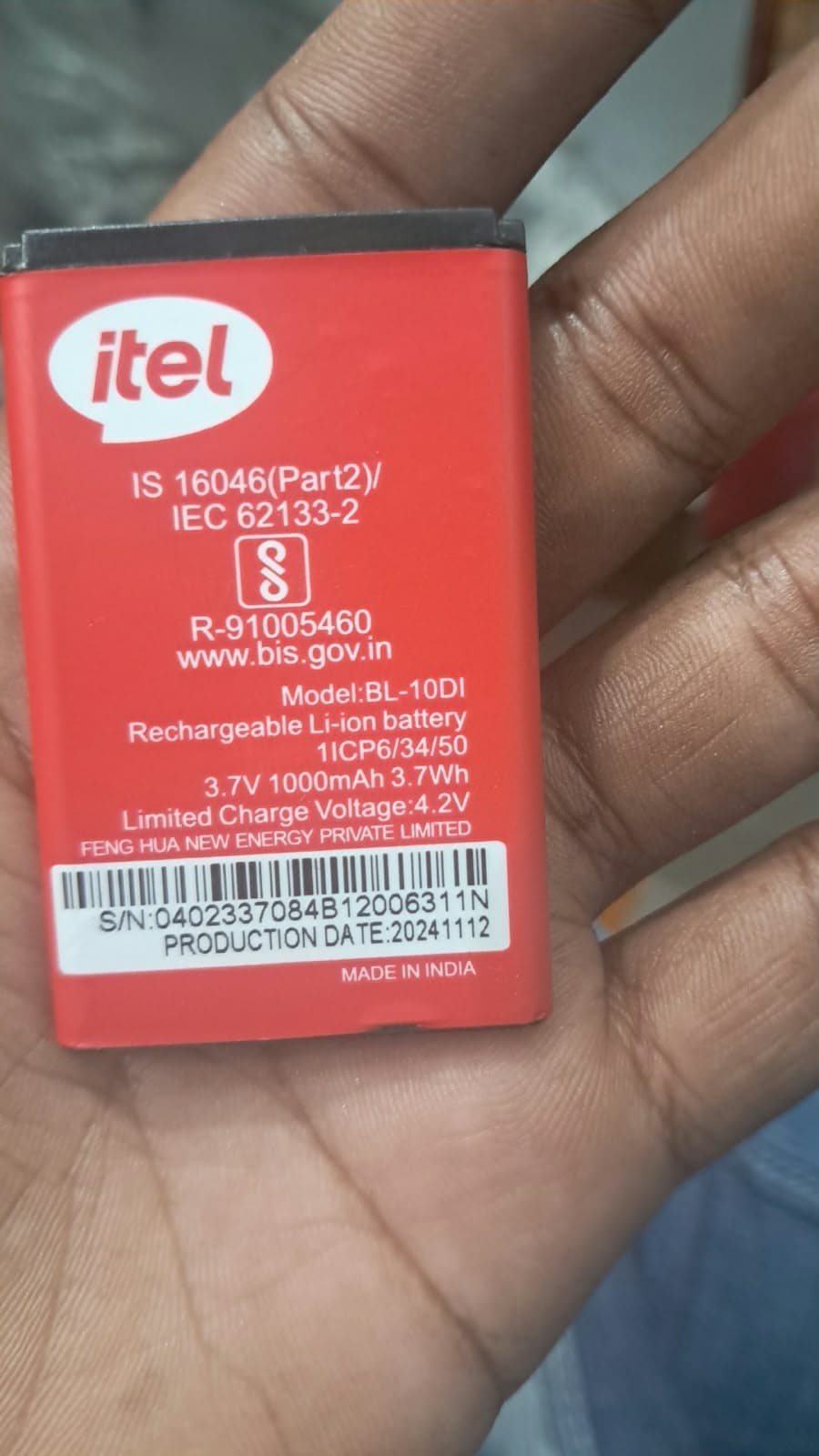 Itel BL-10DI Rechargeable Li-ion Battery