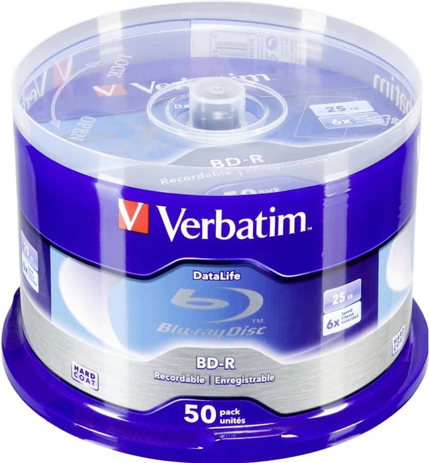 Verbatim BD R 25GB 6x 50Pack Spindle image 1
