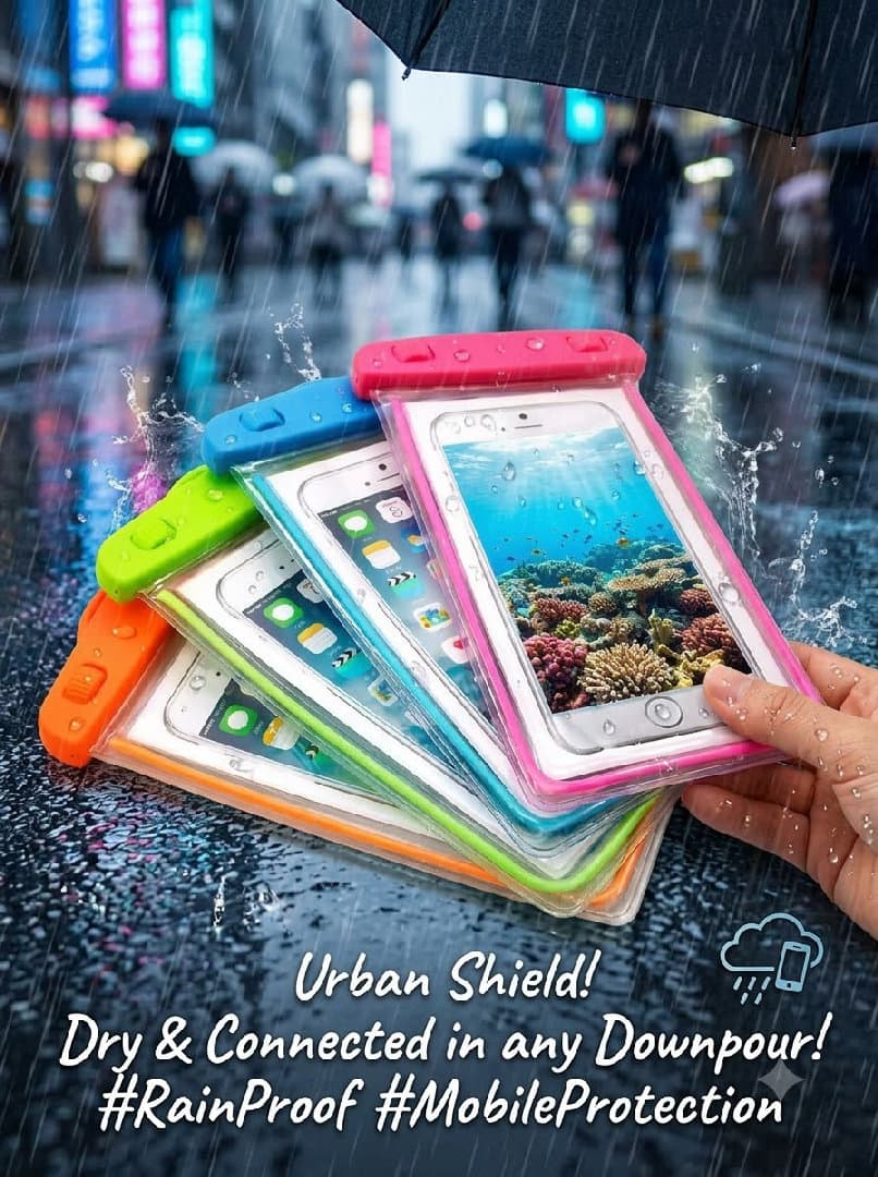 Waterproof Rainproof Safety Lock Mobile Pouches image 1