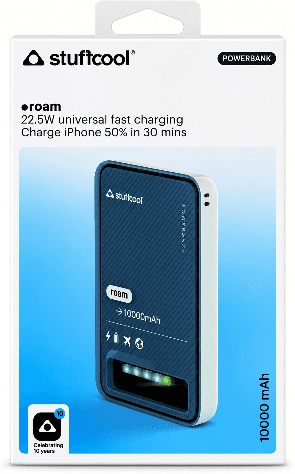 Stuffcool Roam 10,000mAh Fast Charging Power Bank