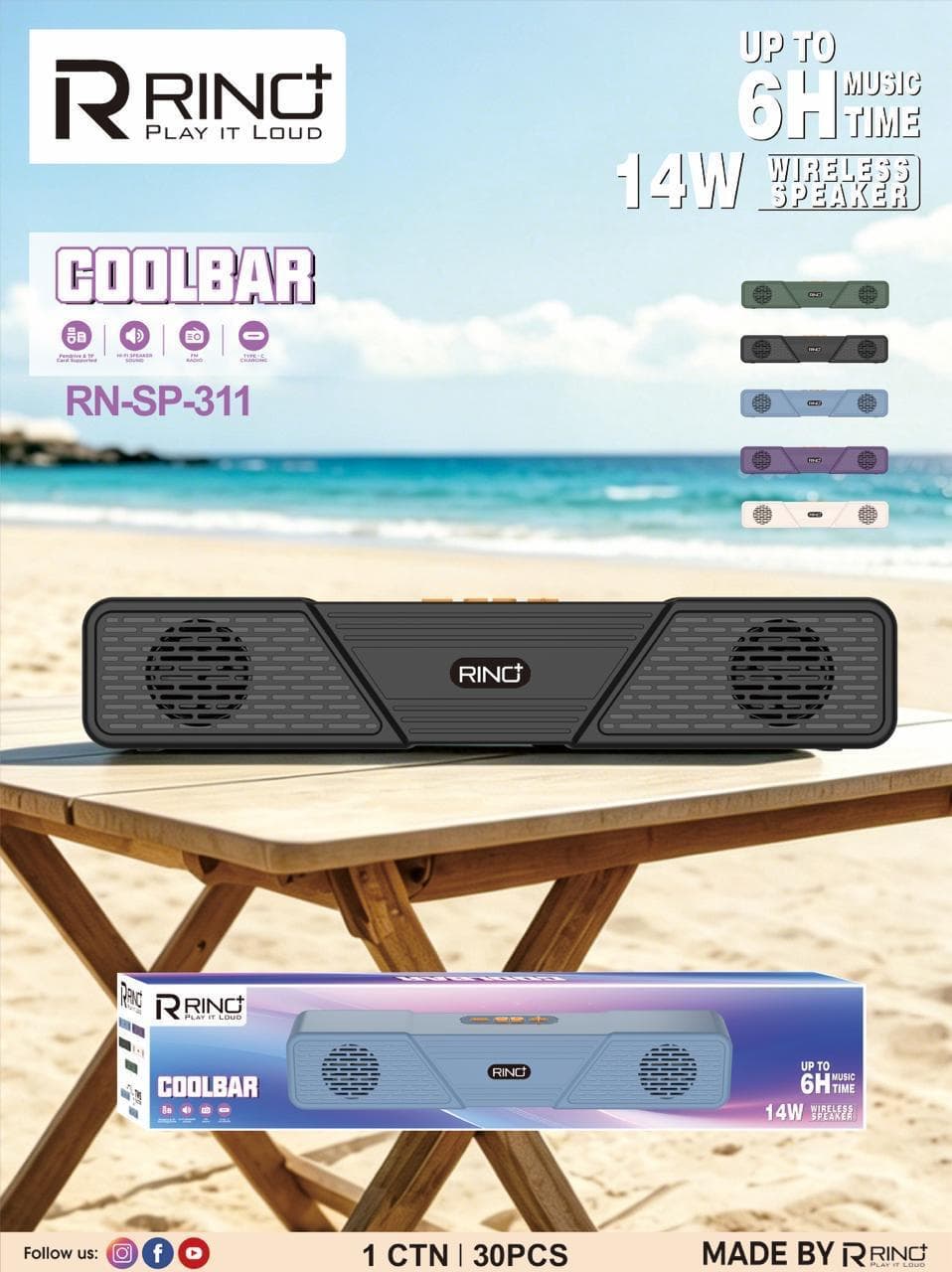 RING+ Coolbar RN-SP-311 Wireless Speaker image 1