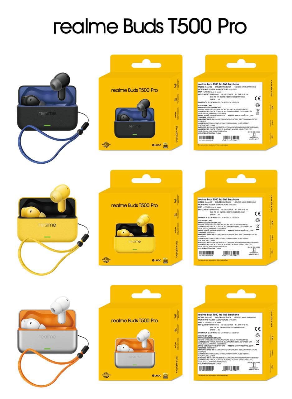 Realme Buds T500 Pro TWS Earbuds image 1