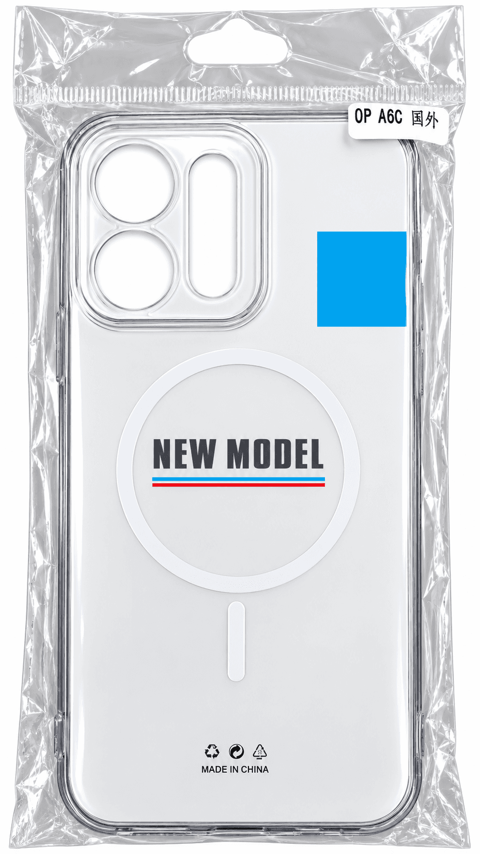 OPPO 16C Magnetic Ring Transparent Back Cover