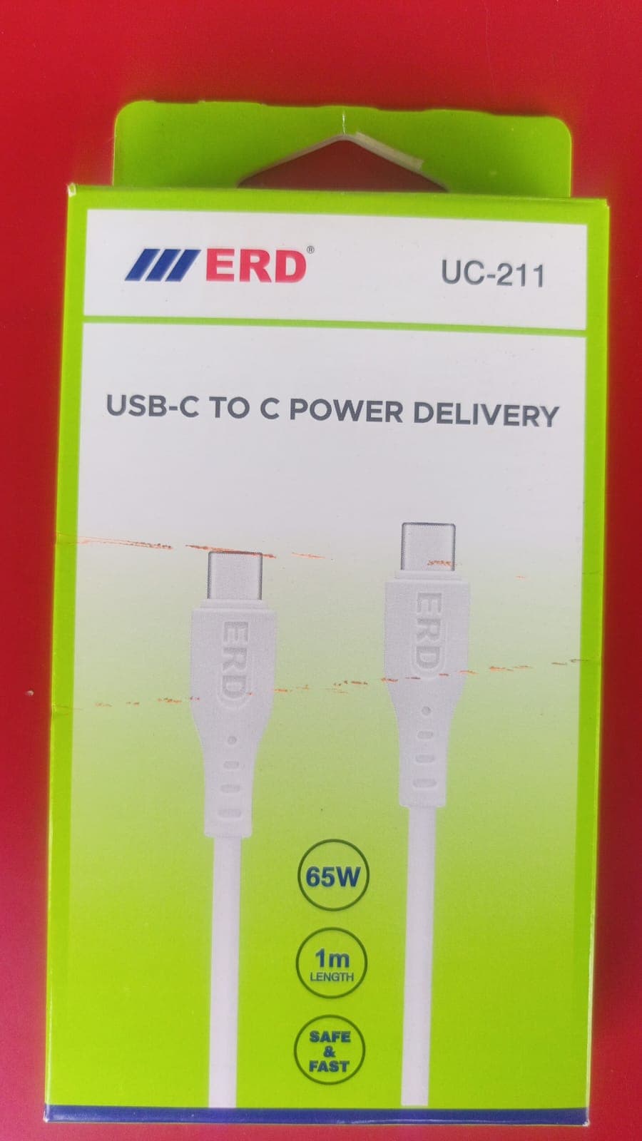 ERD UC-211 USB-C To USB-C Power Delivery Cable