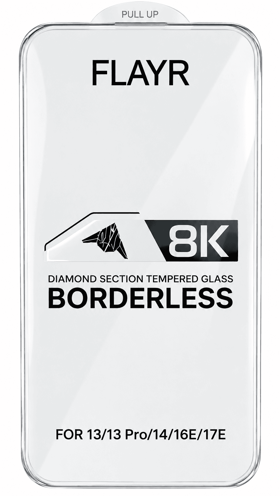 Flayr 8K Borderless Diamond Section Tempered Glass Screen Protector (iphone Model)