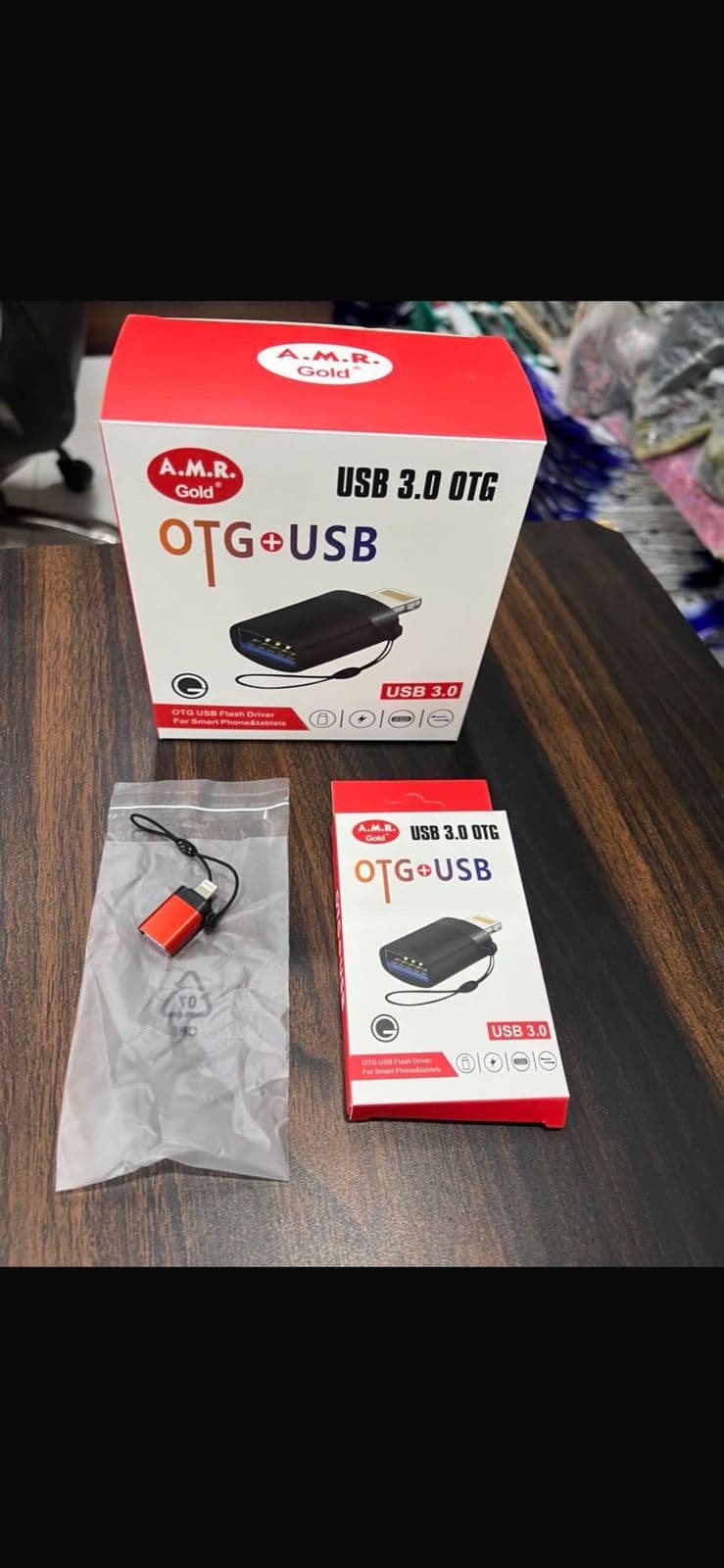 A.M.R. Gold USB 3.0 OTG (On-The-Go) Adapter.