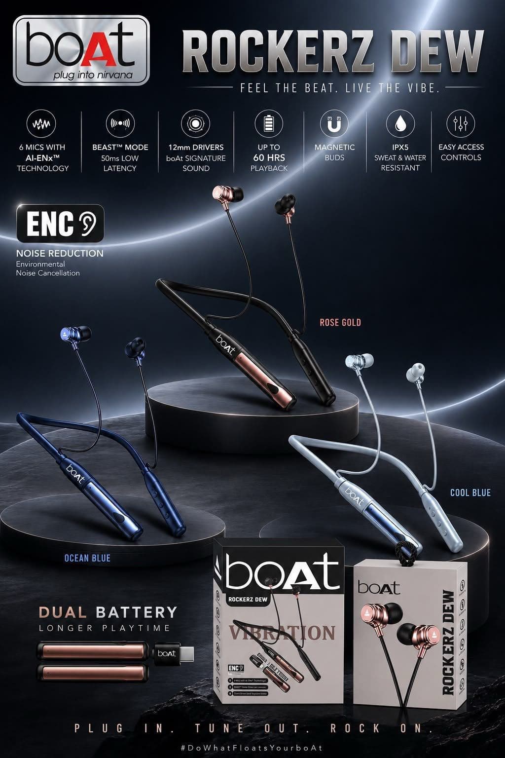 BoAt Rockerz Dew Wireless Neckband image 1