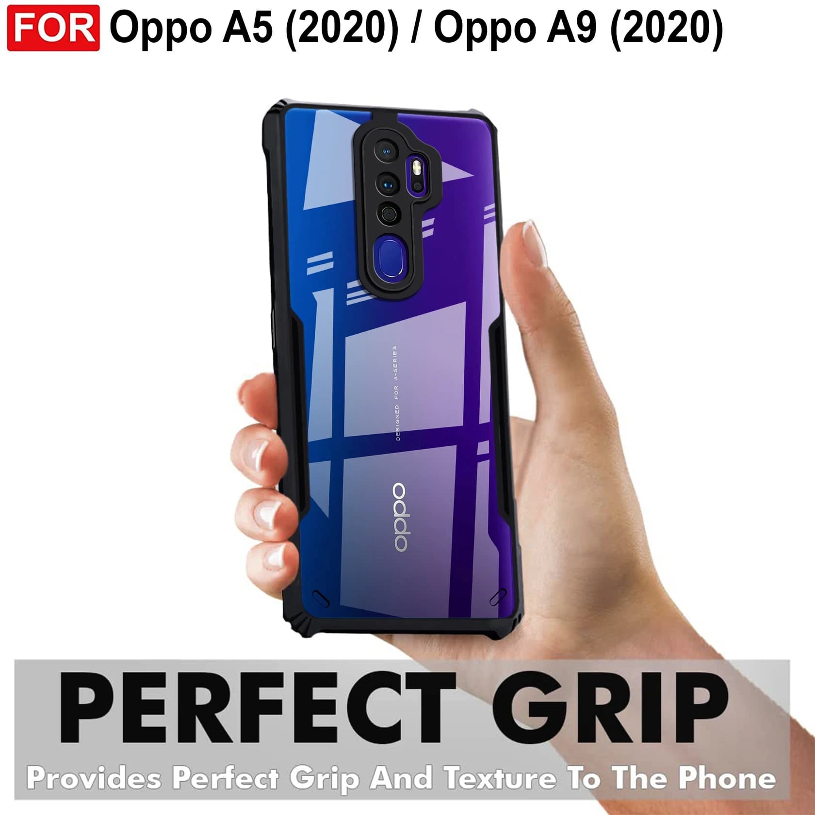 Back Cover for Oppo A9 (2020) / Oppo A5 (2020) (Black) image 2