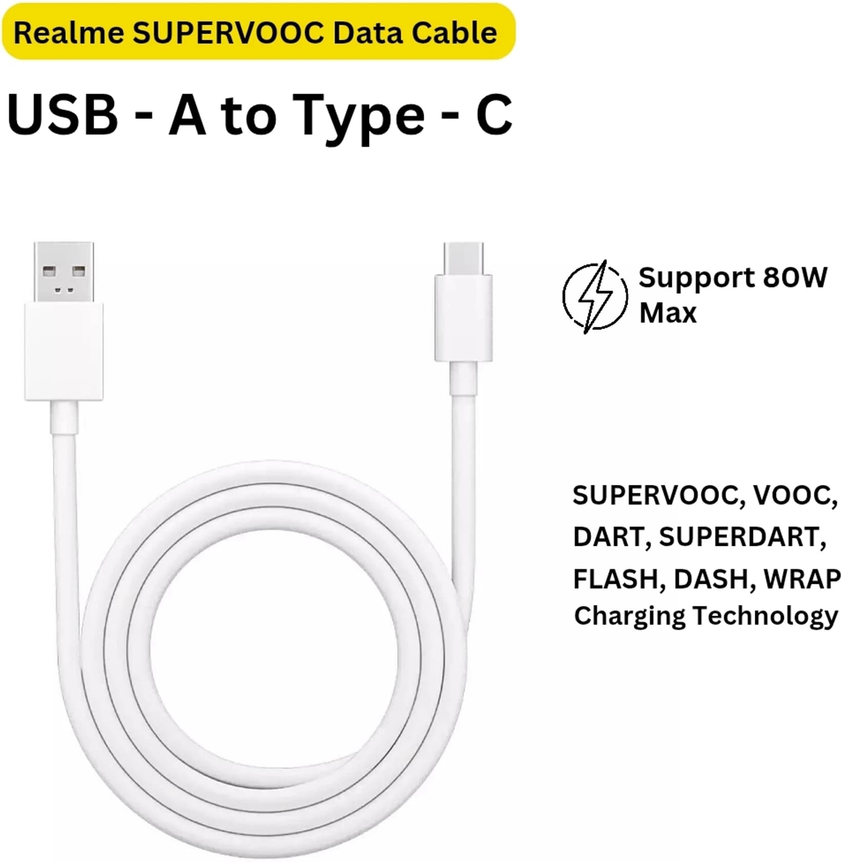 Realme Super Fast Charge USB-A to Type-C Cable image 3