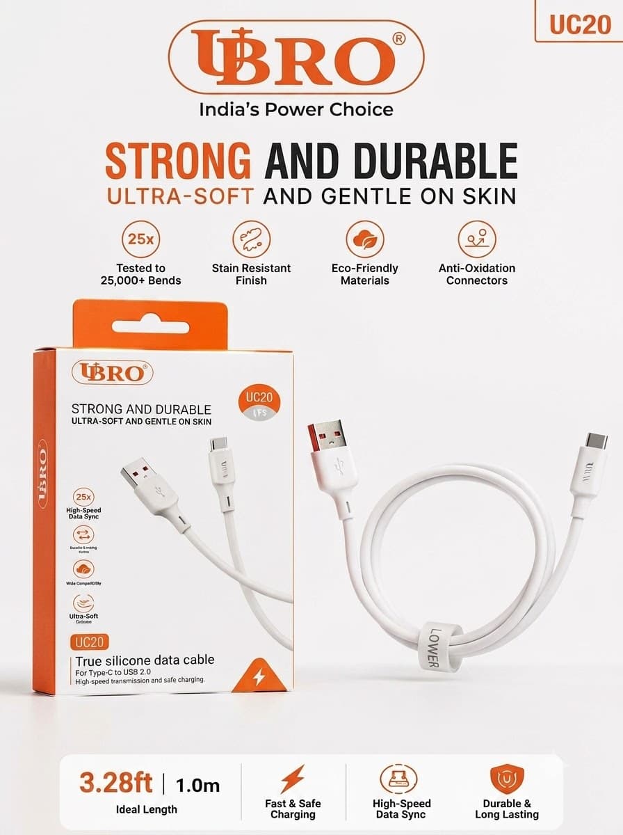 UBRO UC20 True Silicone Data Cable