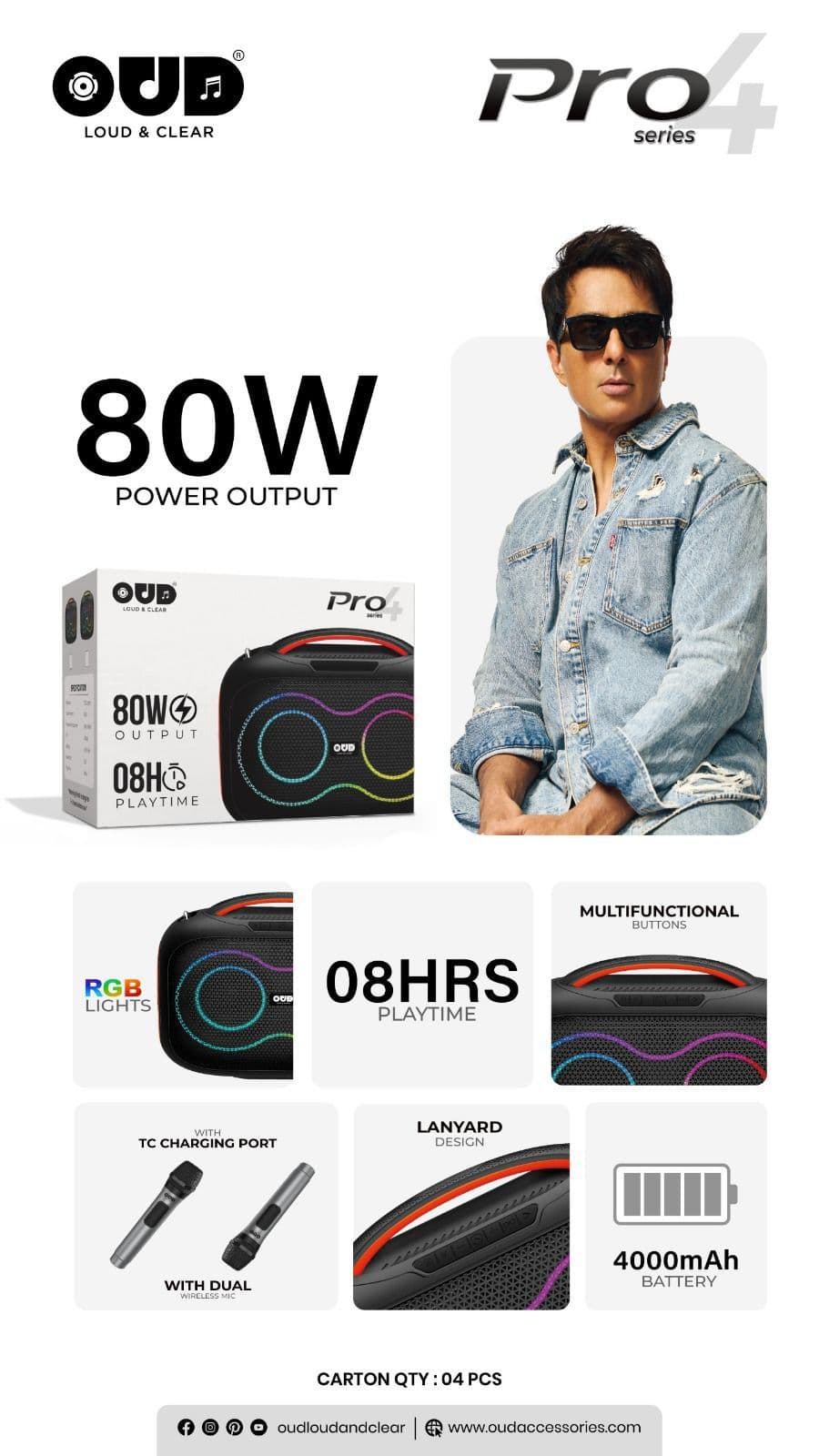 OUD Pro 4 Series Bluetooth Speaker image 2