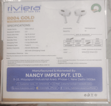 Riviera R004 GOLD Wireless Earpods