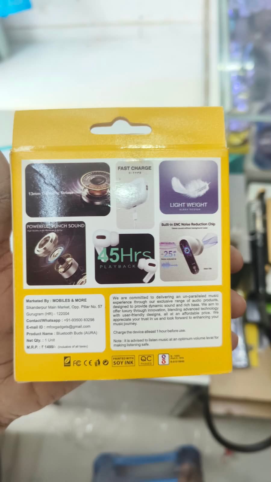 M FOX Aura Buds True Wireless Stereo (TWS) Earbuds image 2
