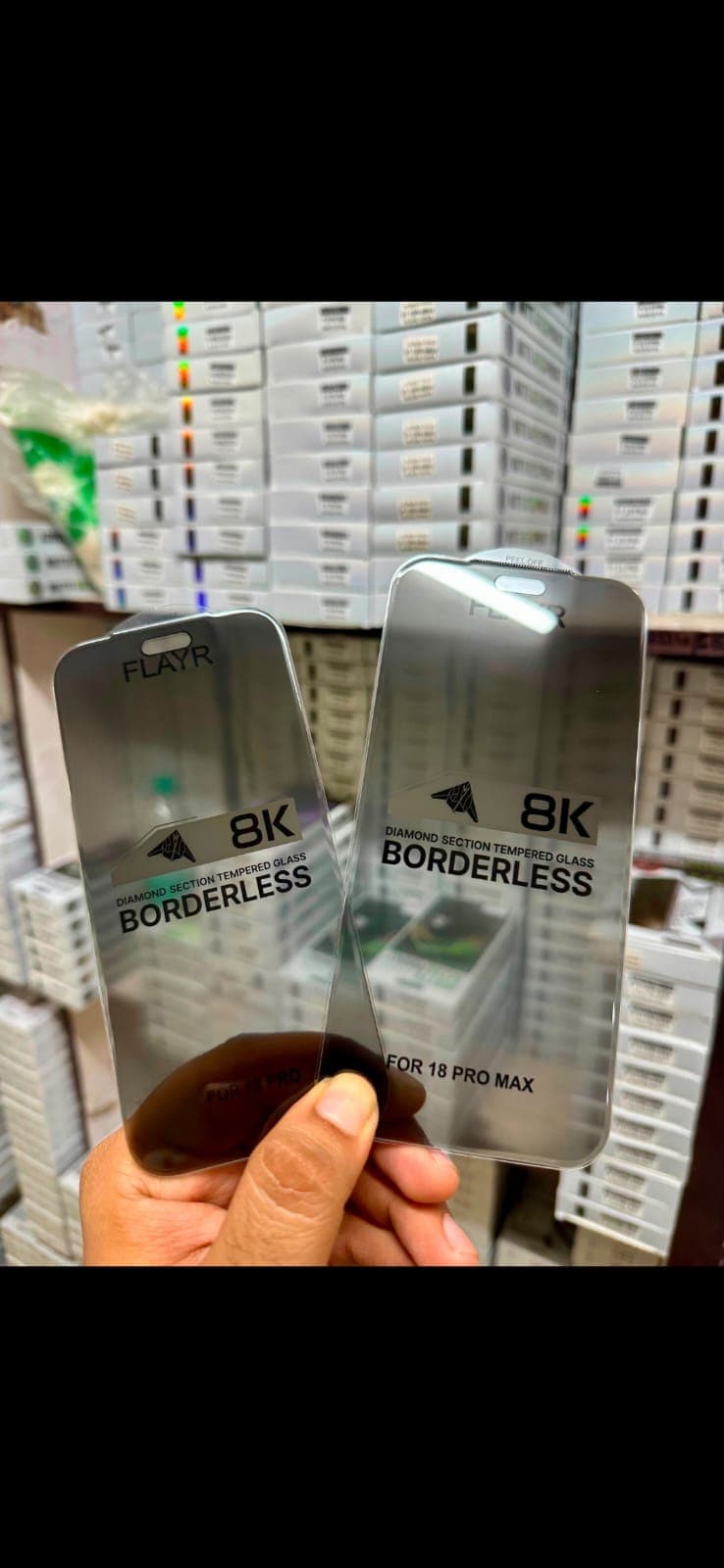 FLAYR 8K Borderless Diamond Section Tempered Glass Screen Protector