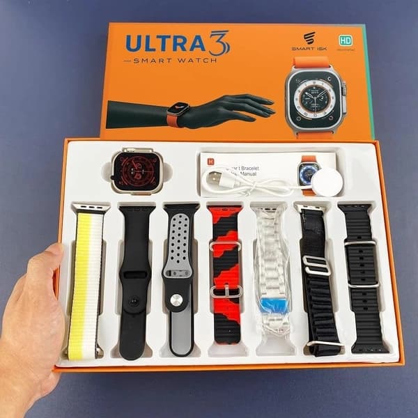 Ultra 3 Smart Watch 7-in-1 Strap Combo Pack