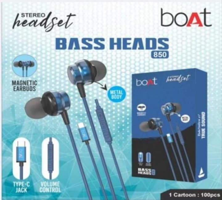 Boat Bass Heads 850 Stereo Wired Earphones (BUY 10 GET 1 FREE)