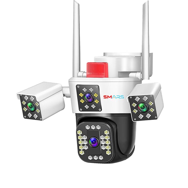 Smars 3 Lens 6K Full HD Triple View WiFi PTZ IP Camera image 3