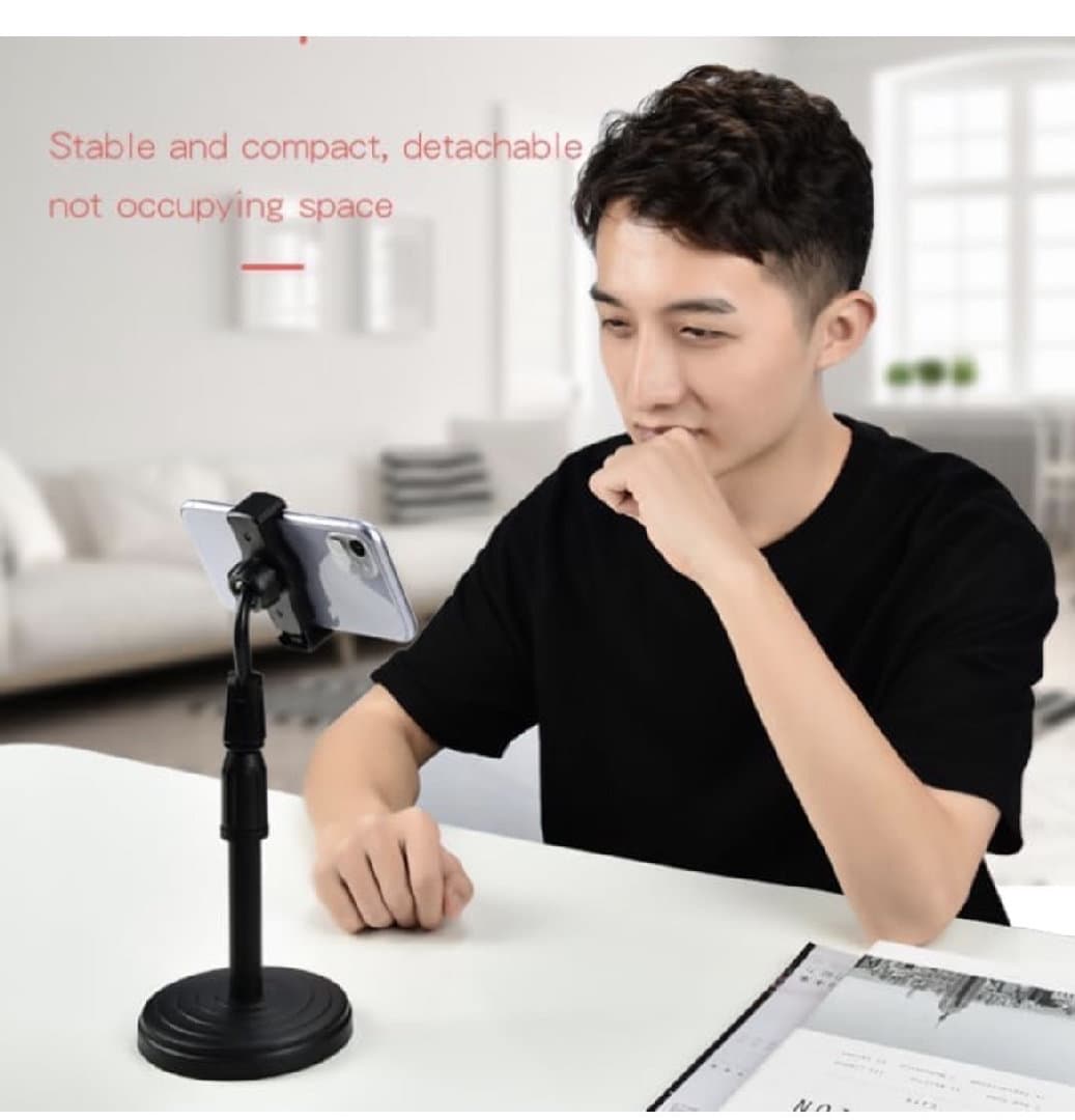 Mobile Stand for Table - Adjustable Height Phone Holder for Desktop, Hands-Free Viewing and Convenient Use image 4