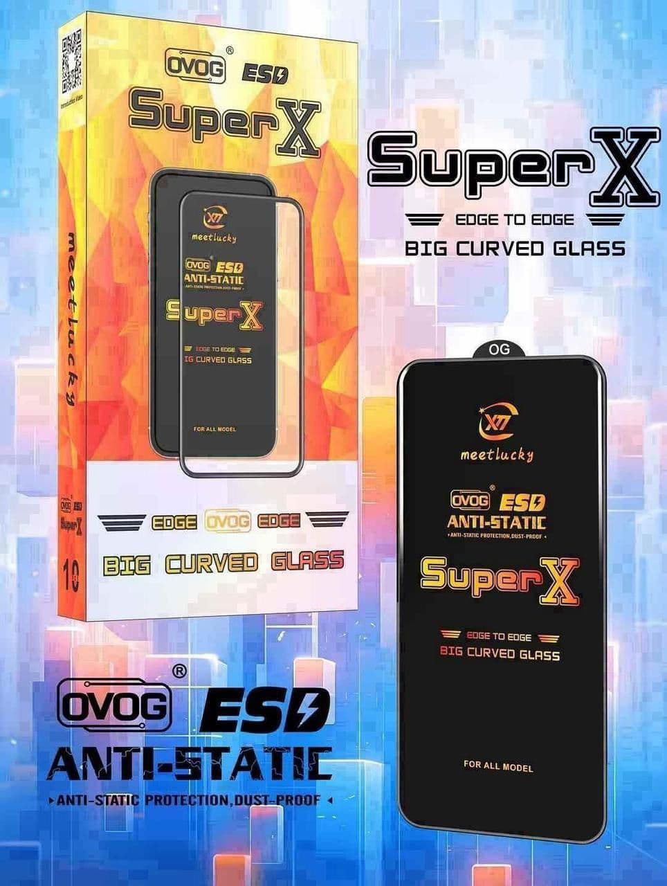 OVOG Super-X ESD Anti-Static Big Curved Tempered Glass Screen Protector image 1