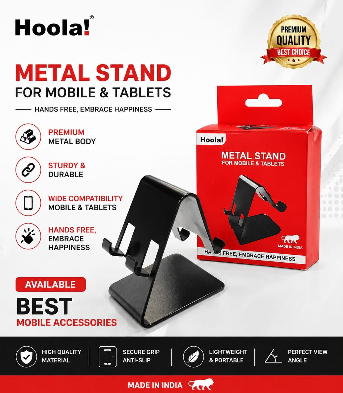 Hoola! Metal Stand For Mobile & Tablets