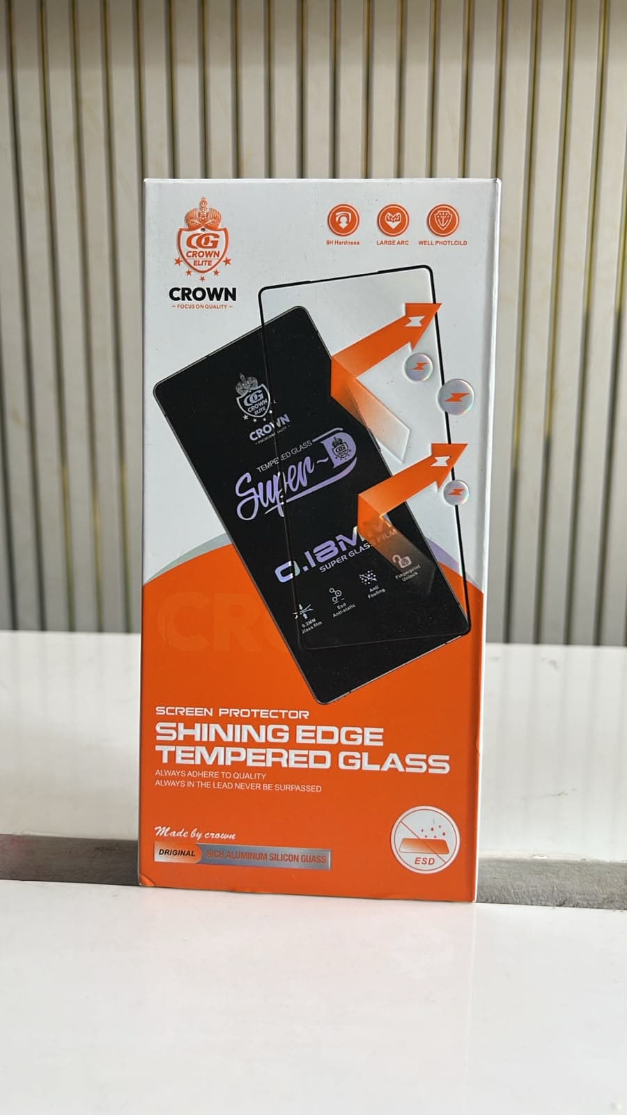 Crown Elite Shining Edge Tempered Glass Screen Protector All Model
