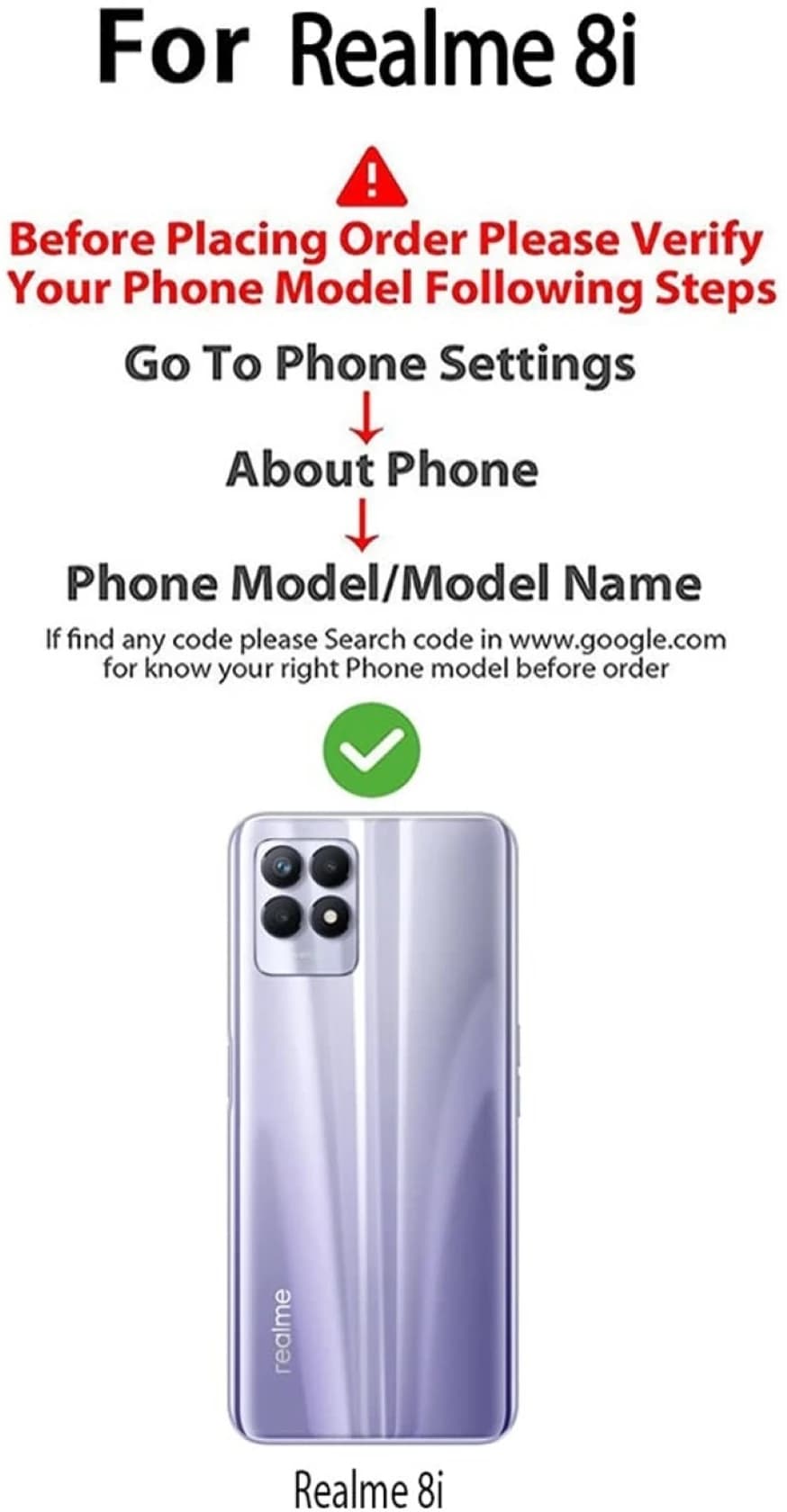 Realme 8i Back Cover image 1