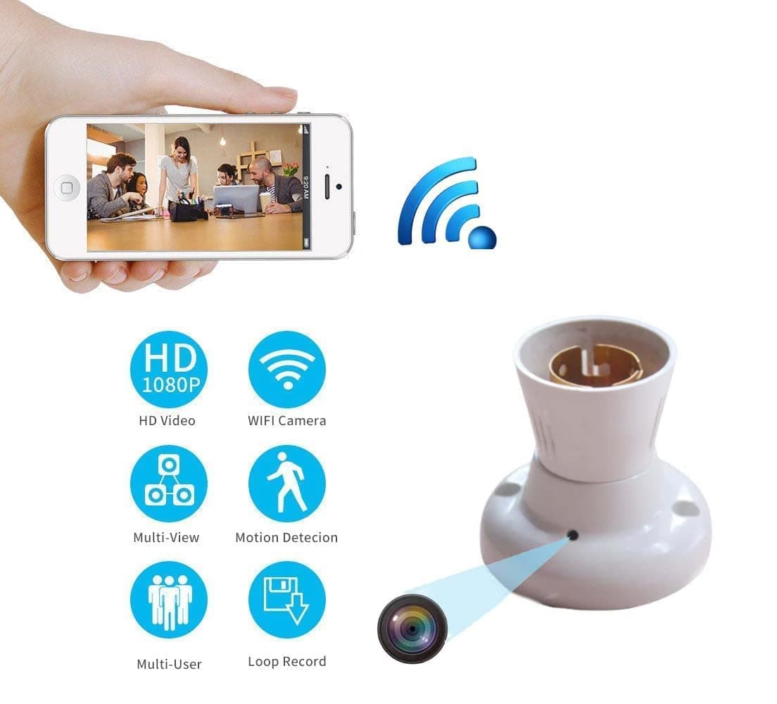 Spy Bulb Holder WiFi Camera image 2